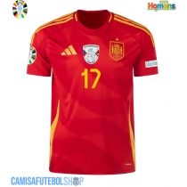Camisa de time de futebol Espanha Nico Williams #17 Replicas 1º Equipamento Europeu 2024 Manga Curta